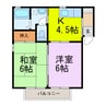 サンプラッツA棟 2Kの間取り