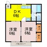 プラネットハウス 2DKの間取り
