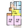 マードレＢ 2DKの間取り