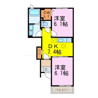 間取図 プラシードⅡ番館