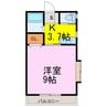 ラフォーレ・バード 1Kの間取り