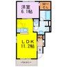 クラール 1LDKの間取り