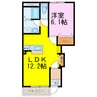 エトワール 1LDKの間取り