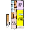 クリスタル　グレイス 2LDKの間取り