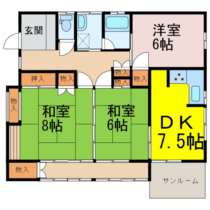 間取図 南羽生武井貸家