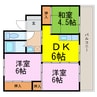 ビレッジハウスなかのめ 3DKの間取り