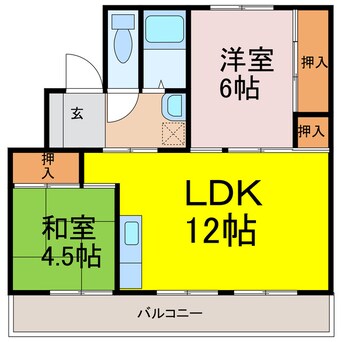 間取図 ビレッジハウスなかのめ