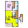 メゾン　DU　ソレイユ 1LDKの間取り