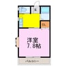ラフォーレ・アラジン 1Kの間取り