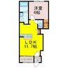 カリーノ花 1LDKの間取り
