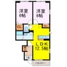 フィラソル 2LDKの間取り