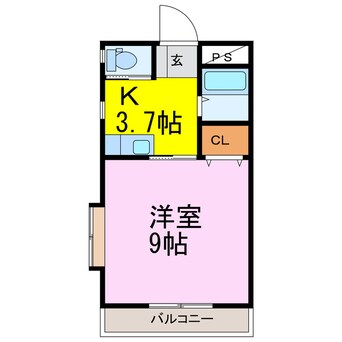 間取図 ラフォーレモンターニュⅡ