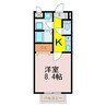 コーポ・アンソレイエ 1Kの間取り