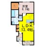 パレドール　C 1LDKの間取り