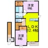 カームリーガーデンⅢ 2LDKの間取り