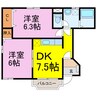 エテルネル　ロジュマン 2DKの間取り
