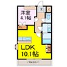 サンフィット 1LDKの間取り