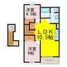 パーシモンハイムⅢ 2LDKの間取り