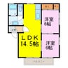 ディアス 2LDKの間取り
