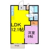桜ハイツ 1LDKの間取り