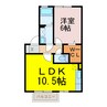 ウィルモア桜町 1LDKの間取り