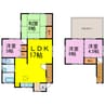 加須市土手戸建て 4LDKの間取り