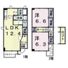 サンパティーク・メゾン 2LDKの間取り