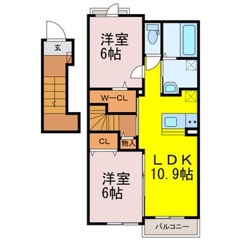 間取図 ラ・ヴィ・エゼＢ