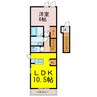 メゾン　アルモニーⅡ 1LDKの間取り