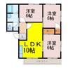 グリーンヒルズ羽生　Ａ 3LDKの間取り