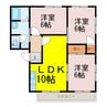 グリーンヒルズ羽生　Ａ 3LDKの間取り