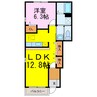 ラフィネ・ロジュマン　Ａ 1LDKの間取り