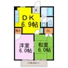 エクセルハイツミナミ 2DKの間取り