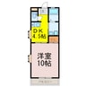 ラフィーネ・メゾン 1DKの間取り