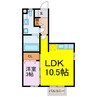 モナリエ富士見 1LDKの間取り