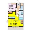 WAM 1LDKの間取り