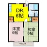 プレミールⅠ 2DKの間取り