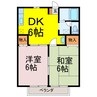 プレミールⅠ 2DKの間取り