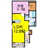 イアースⅡ 1LDKの間取り