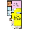 イアースⅡ 1LDKの間取り