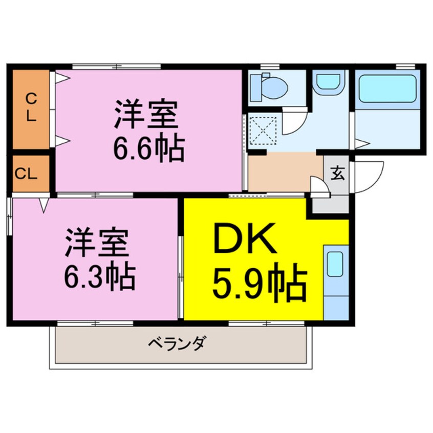 間取図 ハイツヴァンティアンC