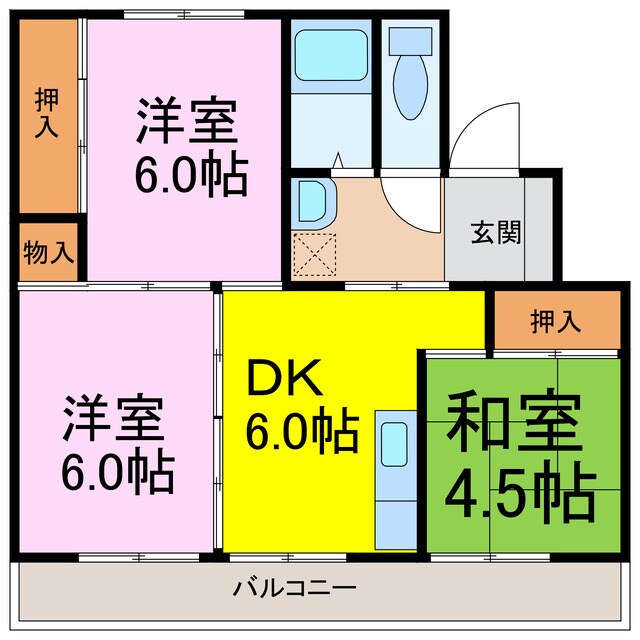 間取り図 ビレッジハウス本川俣