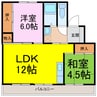 ビレッジハウス本川俣 2LDKの間取り