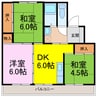ビレッジハウス本川俣 3DKの間取り