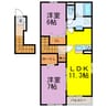 サニー・フィールド 2LDKの間取り