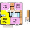 レジデンスⅡ 3LDKの間取り