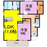 レジデンスⅡ 2LDKの間取り