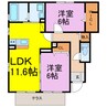 レジデンスⅡ 2LDKの間取り