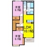ビアンシェーヌ 2LDKの間取り