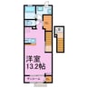 エクセル　コート 1Rの間取り